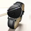 Horloges Heren Waterdicht Ultradun Quartz Horloge Mode Luxe Datum Pols Sport Leer Relogio Masculino314S