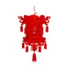 Dekorative Blumenkränze, rote chinesische Hängelaterne, Glücksbringer, Knoten, Quasten, glückverheißende Dekoration für Hochzeit oder Frühlingsfest