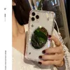 Luxo Rhinestone Diamonds Mirror Phone Capas Brilho Transparente Com Corda Para iPhone 13 XS XR 12 Pro Max 11 Moda Design Capa