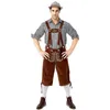 Tute da uomo Costume da uomo Abbigliamento Adulti Oktoberfest Pantaloncini bavaresi tedeschi Tuta da completo Camicia Cappello Bretelle Set Hall2534