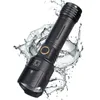 Flashlights Torches Powerful 9 Core XHP100 LED USB Rechargeable Hand Lamp XHP90 Torch Zoomable Tactical Flash Light For Outdoor C