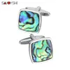 SAVOYSHI est Shirt for Mens High Quality Colored seashell links Brand Business Male Cuff Accessories