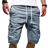 Mens Militares Carga Shorts Praia Loose Work Casual Calças Curtas Multi-Pocket Sports Fitness 210629