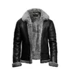 Styles Winter Coats Men Thick Faux Leather Fur Sheepskin Coat Fur Leather Jacket Zipper Fly Belt With Hat Male Plus Size Aviator