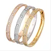 Mode Charm Armband för Kvinnor Skräddarsydda Cuff Bangle Silver Gold Titanium Steel Luxury Designer Smycken Skruvskruvmejsel Lovers Diamond Armband Bangles