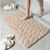 ホームバスルームマット滑り止め小石カーペット吸収性のある床の寝室の床のトイレのメモリ泡洗えるラグのバスルームの装飾マットA28