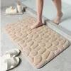 Home Bathrooms Mat Non-slip Pebble Carpets Absorbent Lavatory Bedroom Floor Toilet Memory Foam Washable Rug Bathroom Decor Mats a28