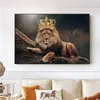 Stile moderno animale leone tela pittura poster stampa decor wall art immagini per soggiorno camera da letto3509