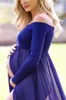 POのためのマタニティドレスシフォン妊娠ドレスポイングログプロップスマキシガウン妊娠中の女性服2021