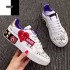 Top Man Shoes Fashion Women Shoes Leather Leather Lace Up Platform Eversize Segreship Sole Sneakers White Black Black HC190701