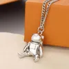 2022 9 styles Necklaces Jewelry 316L Titanium Steel 18K Rose Gold Plated Necklace Silver Normal size Necklace Pendant