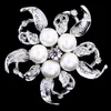 Broches Broches Jewelrypins Bijoux Sier Ton Doré Clair Strass Cristal Fleur Filles Mode Perle Broche De Mariage Bouquet De Mariée Goutte