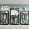 Kleding Winkel Display Rack Commerciële Meubels Goud Kleding Rekken Vloer Type Schoentas Tafel Dubbele Dek Trouwjurk Plaat