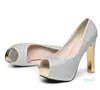 Glitter argento scarpe da sposa oro diamante strass sexy tacchi alti principessa scarpe da ballo da ballo taglia 34 a 39