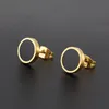 30 pièces titane acier multicolore goujon charmant rond pendentif anneaux pour femmes hommes oreille corps bijoux cadeau coréen