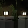 태양 램프 게시물 빛 방수 알루미늄 사각 풍경 조명 야외 LED 기둥 빛 빌라 안뜰을 둘러싸고 벽 장식