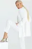 Fashion White Women Blazer One Button Mother of the Bride Suits Formal Outfits Evening Party Wedding Wide Leg Pants Suit 2 Pieces