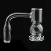 Half weld Smoking Accessories Flat Top Terp Slurper Quartz Banger With Beveled edge and Big Air Flow Better Use 4 Pearls Clear Joint Bowl 20mm Dia 70mm Length 807