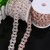 Bröllopssashes fancy rose guld mode kristall rhinestone cup kedja trimning brudklänning dekoration för klänningar plagg applikation trim 230h