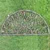 Żelazo Wycieraczka Pół Circle Księżyc Antique Styl Dekoracyjne Metalowe Drzwi Mata Brown Vintage Home Ogród Yard Patio Zawiaski Drzwi Drzwi Ornament Rzemiosło Ogrodnictwo