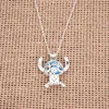 20st Cartoon Anime Pearl Cage Locket Hängsmycke Ohana betyder familj halsband för kvinnor barn DIY smycken hela