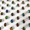 Whole 50pcs lot Oval Shape Mood Ring Emotion Feeling Temperature Changing Color Rings For Women Men Vintage Bulk Jewelry Lot 2192U