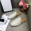 Mocassins plats en cuir souple pour femmes, pantoufles de plage avec boucle en métal, de marque de styliste, 2021