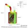 Caja de bebidas agua bong pipas de fumar de silicona vaso de precipitados con accesorios de humo colores opcionales para smokeshop al por mayor