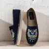 Tiger l￤der espadrilles m￤n kvinnor elastiska duk loafers skor stretch broderi tryckt tr￤nare mjuk halmv￤vsko med box 304