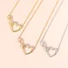 Cute Heart Charms Pendant Necklace For Women Korean Style Collar Choker Chain Necklaces Gift Friends Girls Jewelry