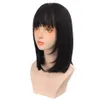 Bangs Black Brown Animeコスプレの合成WIGS BUQI中長的かつら女性の毎日の偽髪の女性の髪