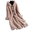 Dames Winter Jassen Wol Casual Jassen Koreaanse stijl Jaqueta Feminina Echte Bontjas Hoge Kwaliteit Lange Schapen Shearling 211110