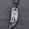 Naturlig sten fasetterad hängande hängande av hand tiger eye snöflinga scimitar horn pendelläkning reiki gems par halsband