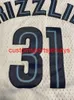 Mens Dames Jeugd # 31 Shane Battier Basketball Jersey White Embroidery Voeg een naamnummer toe