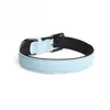 Solid Color Skórzany Kot Kołnierz Oddychający Nurkowanie Tkaniny Pet Collar Outdoor Regulowane Moda Dostawy