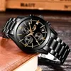 Lige Hommes Montres Top Marque De Luxe Mode Business Quartz Montre Hommes Sports Plein Acier Étanche Noir Horloge Relogio Masculino Q0524