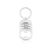 Stainless Steel Bottle Opener Keychain Pendant Home Kitchen Tool Corkscrew Father's Day Gift Key Chain Keyring