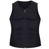 CXZD taille formateur gilet pour hommes femmes perte de poids néoprène Corset corps Shaper fermeture éclair Shapewear minceur ceinture ventre 211112