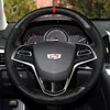 For Cadillac atsl ats srx xts ct6 xt5 xt6/ DIY custom leather carbon fiber car steering wheel cover