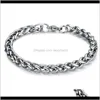 Link, Bracelets Drop Delivery 2021 Titanium Mens Flower Basket Stainless Steel Fashion Keel Chain Bracelet Jewelry Low Price Wholesale Ojy26