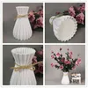 Vaso decorazione per la casa vaso di plastica bianco in rattan vita artigianale casa fiore ragazza cesto per matrimonio 211215