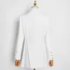 Casual Back Split Blazer For Women Notched Long Sleeve Plus Size White Blazers Female Fashion Clothing Style 210524