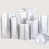 Sacchetto con cerniera in lamina di alluminio Stand Up Sacchetti per imballaggio alimentare Sacchetti di stoccaggio richiudibili autosigillanti per caffè snack