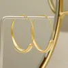 Compise Design Luxury Matt Gold Round Dangle Earrings European Temperament Women Fashion All-Match Exquisite Örhängen