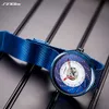 Sinobi Fashion Creative Wheel Design Męskie zegarki Wodoodporna Luminous Ze Stali Nierdzewnej Japonia Ruch Kwarcowy Zegarek Reloj Hombre Q0524