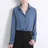 Yeni Kadın Gömlek Klasik Şifon Bluz Kadın Artı Boyutu Gevşek Uzun Kollu Casual Gömlek Lady Basit Stil Giyim Tops Blusas 210410