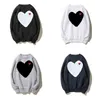 (Hebben ogen) herfst lange mouwen ronde hals dubbele liefde borduurwerk hoody katoen mannen vrouwen losse fluwelen hoodies paar sweatshirt W220221