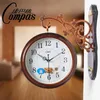 Zegary ścienne Dwustronna zegar Prosty salon Luksusowy Creative Creative Digital Kitchen Orologio da Parecki Home Decor 50