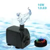 LED Electric Mini Water Pump z kolorowymi światłami na zewnątrz Niski hałas Fontanna Regulowana pompa wodna Pompa Fontanny