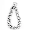 Steel Pet Chain Collar Necklace 12mm Wide Dog Collars Leashes Teddy Bulldog Pug Puppy Chains Leash